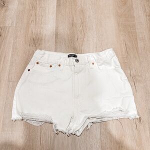 Abercrombie & Fitch White Jean Shorts